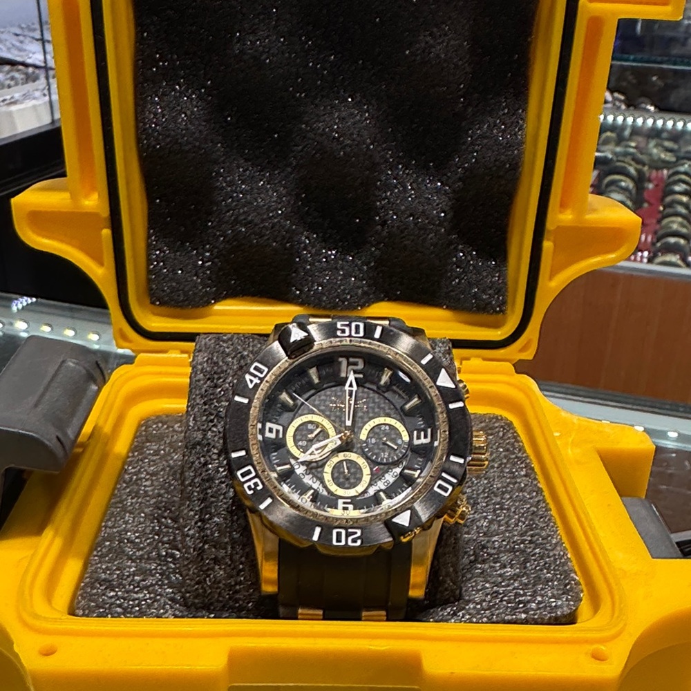 Invicta Black and Gold Men's Watch